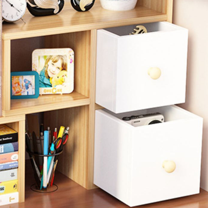 Estantería moderna de madera de ingeniería, estantería geométrica para cualquier habitación, 14 "H x 7" W