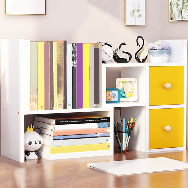 Estantería moderna de madera de ingeniería, estantería geométrica para cualquier habitación, 14 "H x 7" W