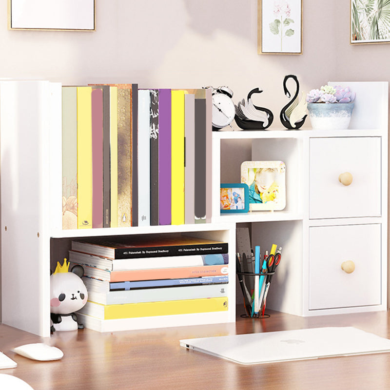 Estantería moderna de madera de ingeniería, estantería geométrica para cualquier habitación, 14 "H x 7" W