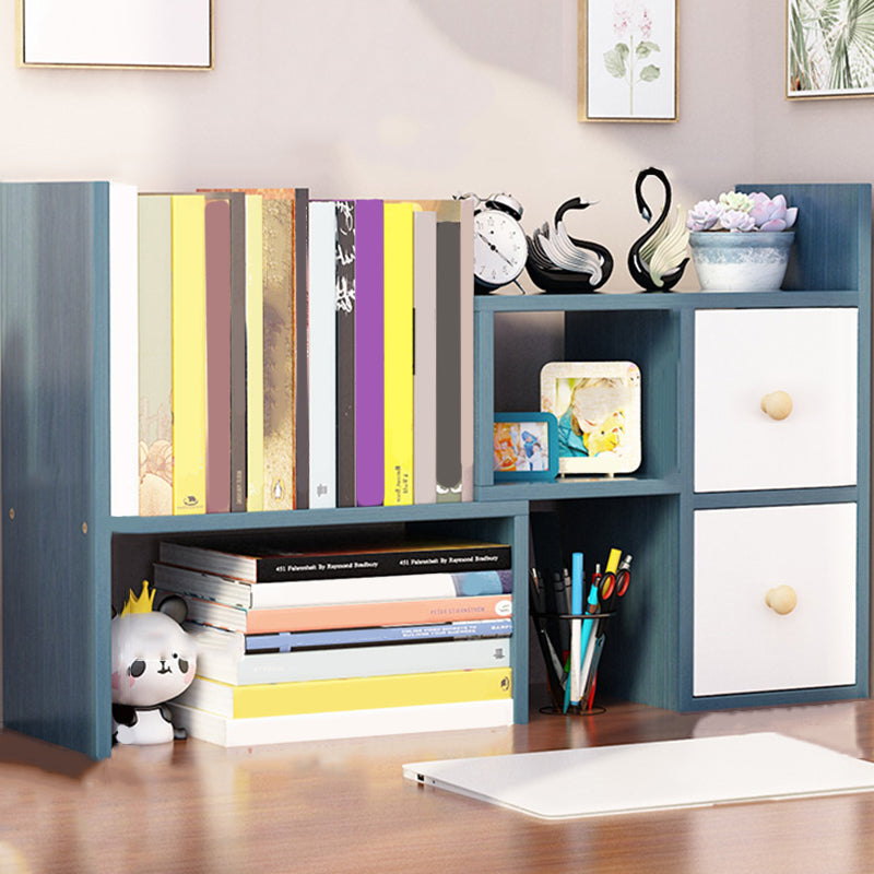 Estantería moderna de madera de ingeniería, estantería geométrica para cualquier habitación, 14 "H x 7" W