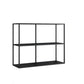 Rectangle Open Black Bookshelf Modern Metal Storage Bookcase