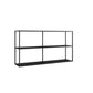 Rectangle Open Black Bookshelf Modern Metal Storage Bookcase