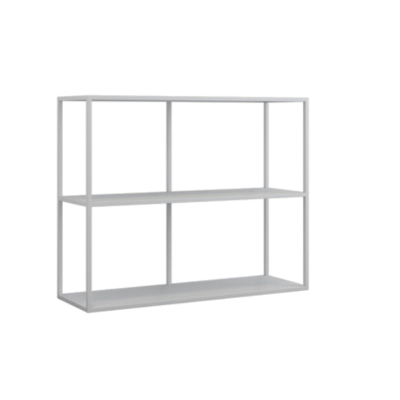 Rectangle Open Black Bookshelf Modern Metal Storage Bookcase