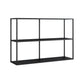Rectangle Open Black Bookshelf Modern Metal Storage Bookcase