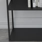 Rectangle Open Black Bookshelf Modern Metal Storage Bookcase