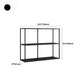 Rectangle Open Black Bookshelf Modern Metal Storage Bookcase