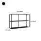Rectangle Open Black Bookshelf Modern Metal Storage Bookcase