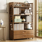 Modern Bamboo Bookcase Standard 11-inch Wide Home Book Shelf