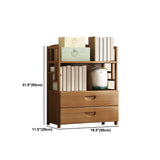 Modern Bamboo Bookcase Standard 11-inch Wide Home Book Shelf