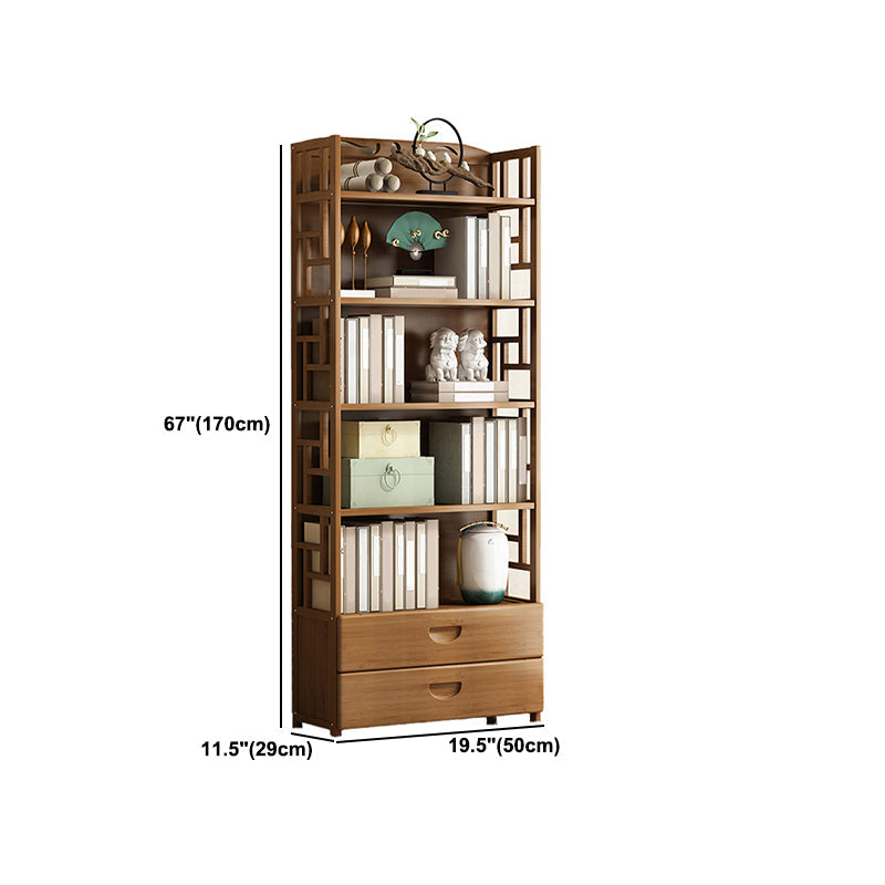 Modern Bamboo Bookcase Standard 11-inch Wide Home Book Shelf