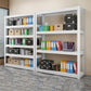 Open Metal Bookshelf Modern Home Office Rectangular Bookcase Clearhalo 'Bookcases' 'furn' 'furn_bookcases' 'Furniture' 'Office Furniture' 5380503