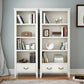 Solid Wood Closed Back Bookshelf Nordic Standard Bookcase with Shelves