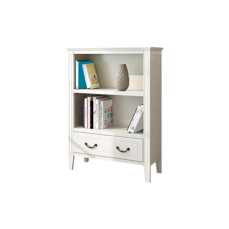 Solid Wood Closed Back Bookshelf Nordic Standard Bookcase with Shelves