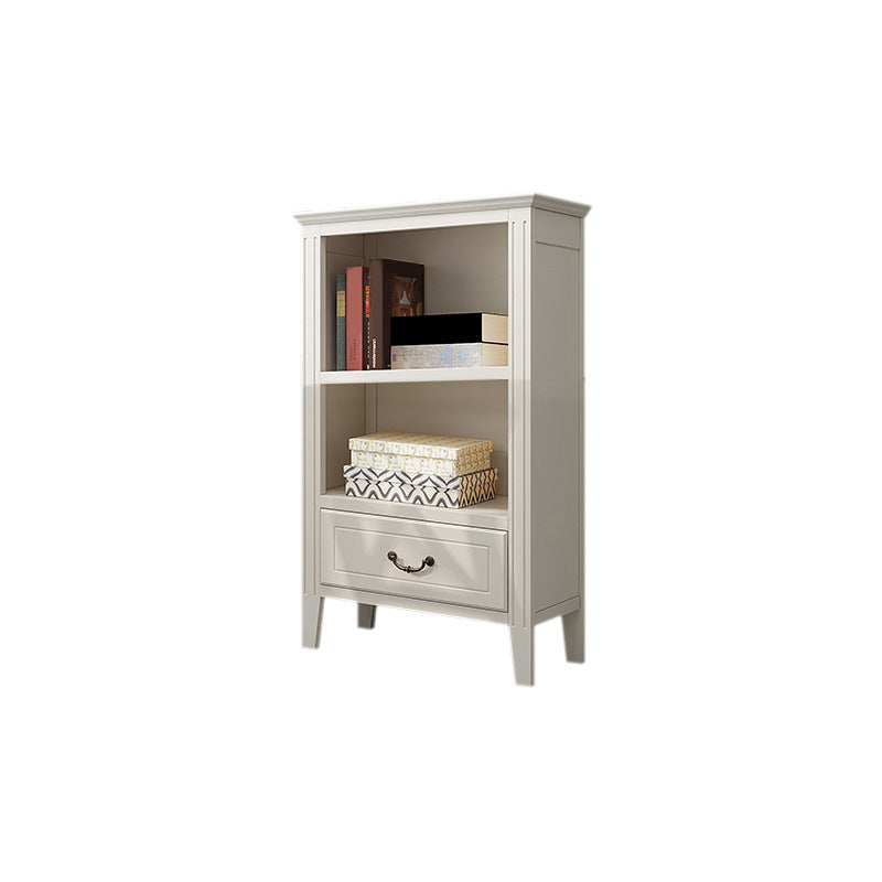 Solid Wood Closed Back Bookshelf Nordic Standard Bookcase with Shelves