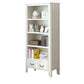 Solid Wood Closed Back Bookshelf Nordic Standard Bookcase with Shelves