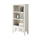 Solid Wood Closed Back Bookshelf Nordic Standard Bookcase with Shelves