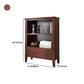 Solid Wood Closed Back Bookshelf Nordic Standard Bookcase with Shelves