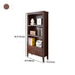 Solid Wood Closed Back Bookshelf Nordic Standard Bookcase with Shelves