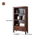 Solid Wood Closed Back Bookshelf Nordic Standard Bookcase with Shelves