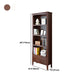 Solid Wood Closed Back Bookshelf Nordic Standard Bookcase with Shelves