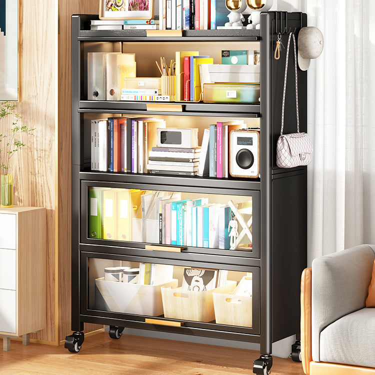 Bibliothèque en métal, 14,5 "W, étagères géométriques à bibliothèque multiples