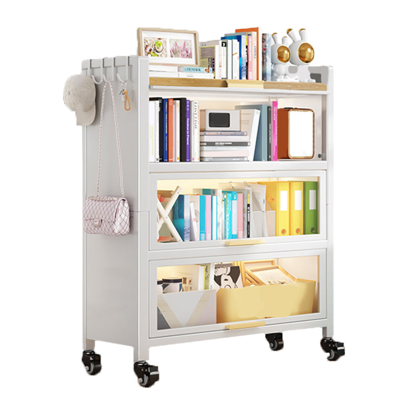 Bibliothèque en métal, 14,5 "W, étagères géométriques à bibliothèque multiples