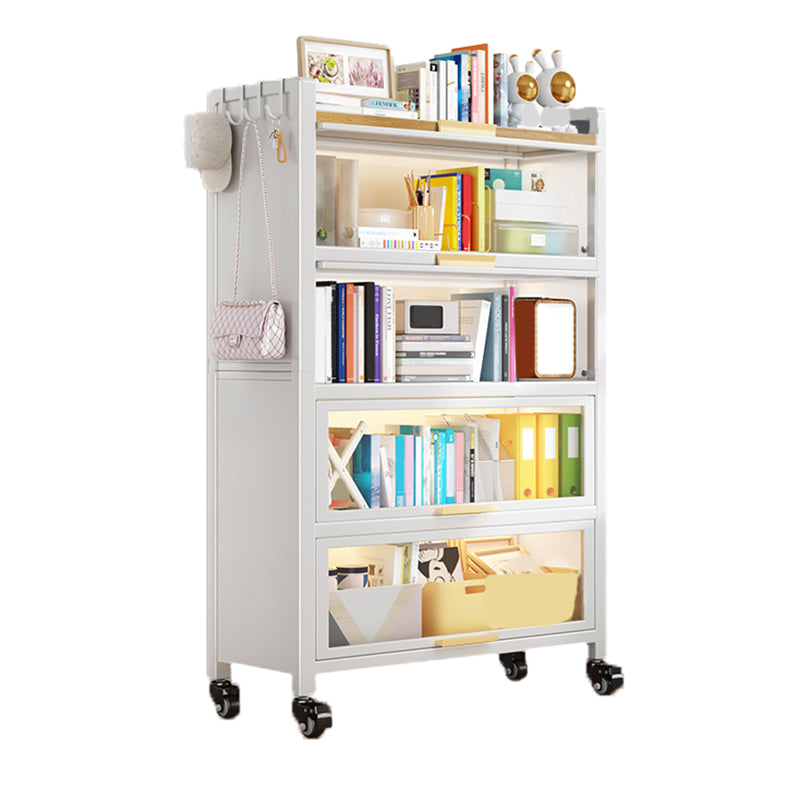 Bibliothèque en métal, 14,5 "W, étagères géométriques à bibliothèque multiples