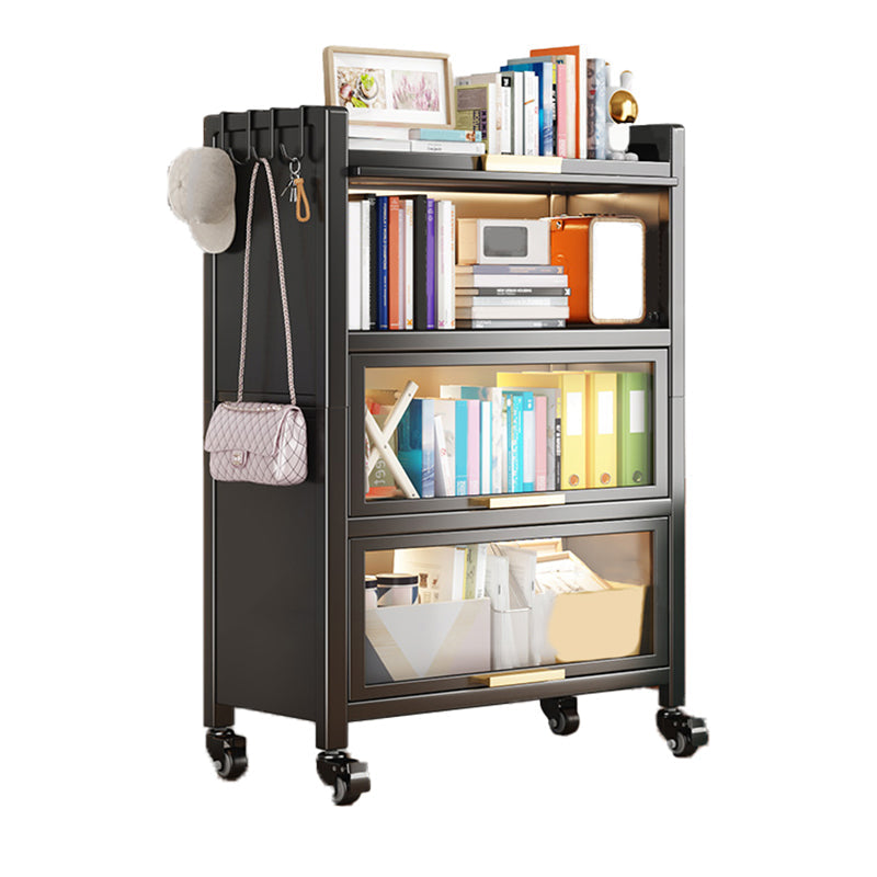 Bibliothèque en métal, 14,5 "W, étagères géométriques à bibliothèque multiples