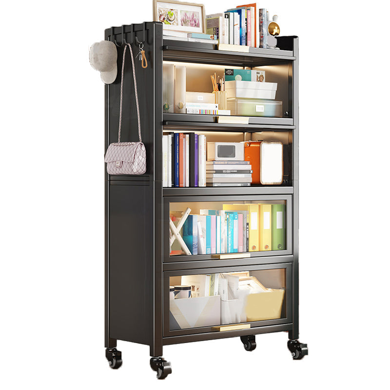 Bibliothèque en métal, 14,5 "W, étagères géométriques à bibliothèque multiples