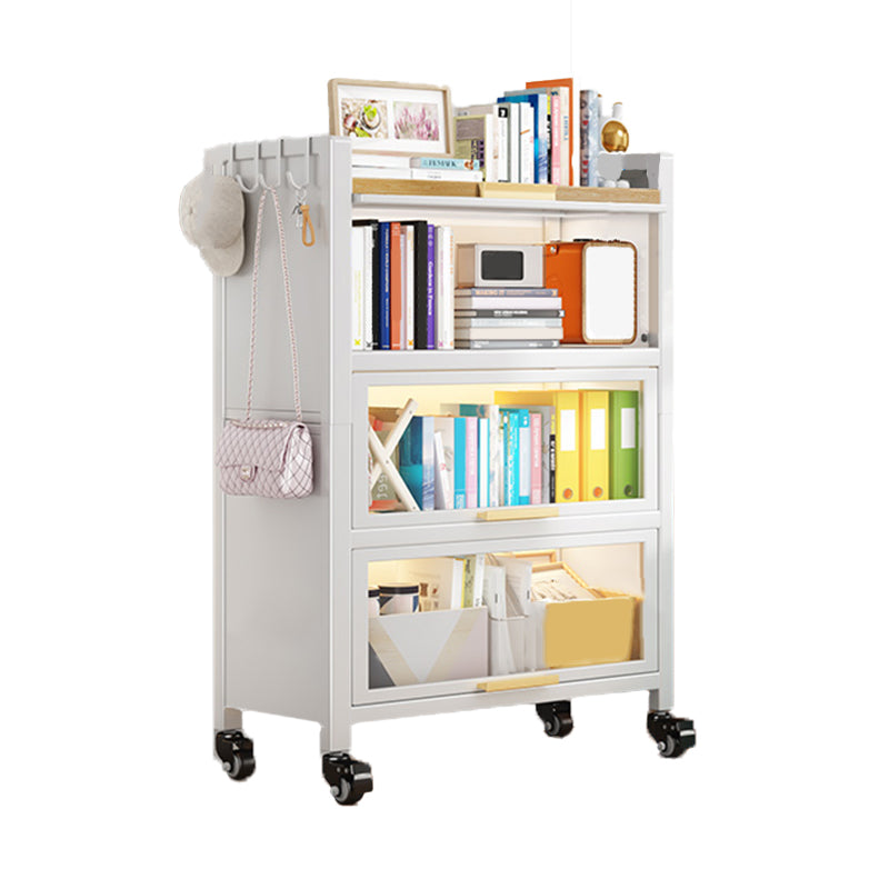 Bibliothèque en métal, 14,5 "W, étagères géométriques à bibliothèque multiples