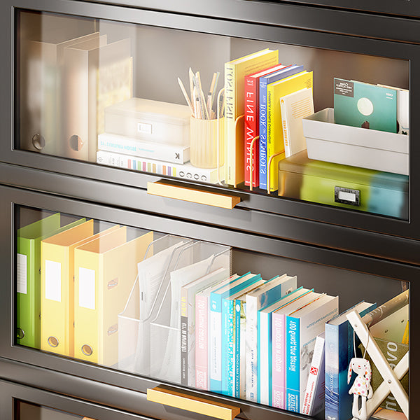 Bibliothèque en métal, 14,5 "W, étagères géométriques à bibliothèque multiples