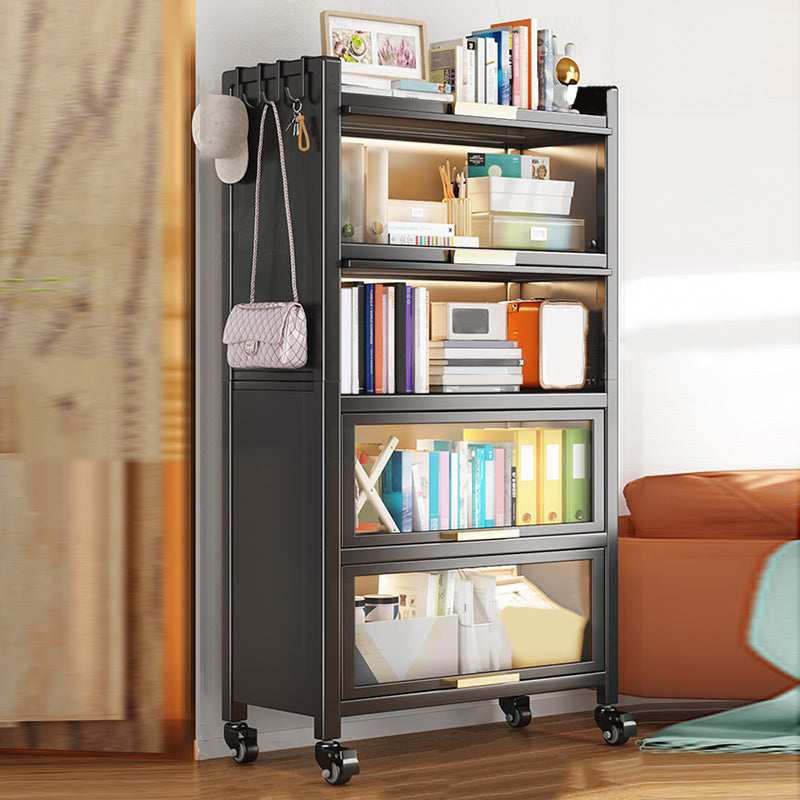 Bibliothèque en métal, 14,5 "W, étagères géométriques à bibliothèque multiples