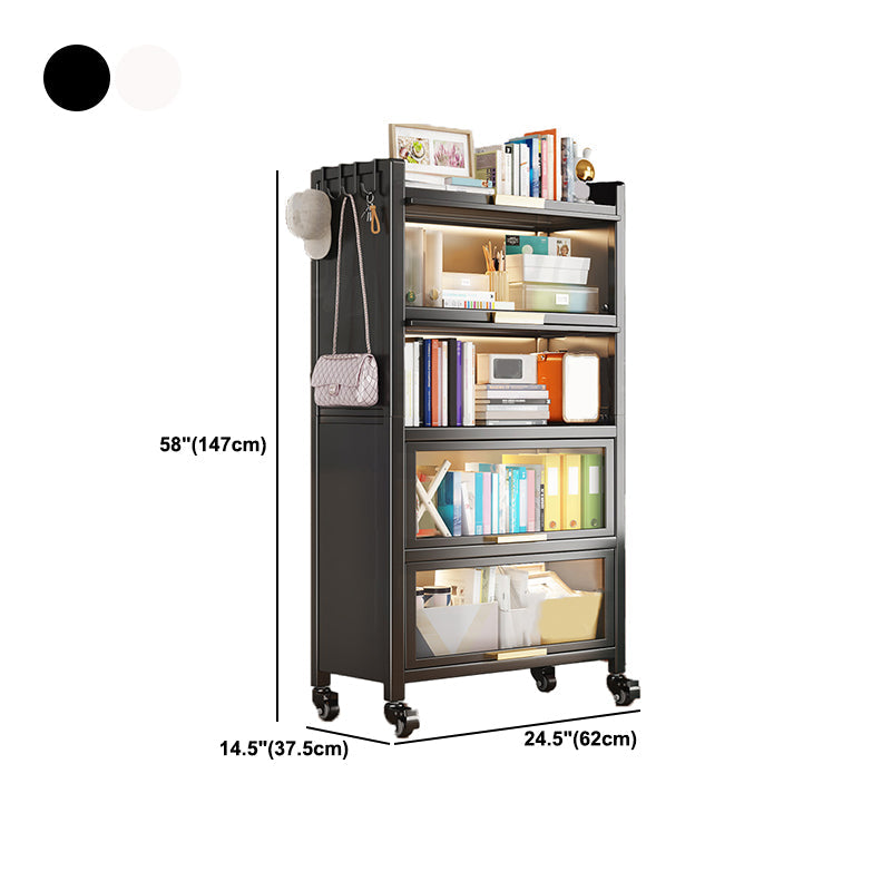 Bibliothèque en métal, 14,5 "W, étagères géométriques à bibliothèque multiples