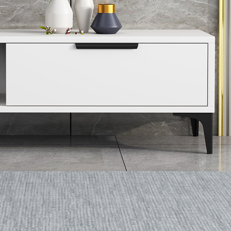 16 - Inch H Wood / Stone TV Console , Minimalist TV Cabinet - Grey / White Clearhalo 'furn' 'furn_tv_stands_entertainment_centers' 'Furniture' 'Living Room Furniture' 'TV Stands & Entertainment Centers' 'TV Stands & Media Storage Furniture' 'tv_stands_entertainment_centers' 5380660