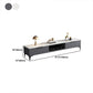 16 - Inch H Wood / Stone TV Console , Minimalist TV Cabinet - Grey / White Clearhalo 'furn' 'furn_tv_stands_entertainment_centers' 'Furniture' 'Living Room Furniture' 'TV Stands & Entertainment Centers' 'TV Stands & Media Storage Furniture' 'tv_stands_entertainment_centers' 5380664
