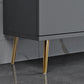 Supporto TV multimediale in legno ingegnerizzato con console TV per riporre gli armadietti chiusi