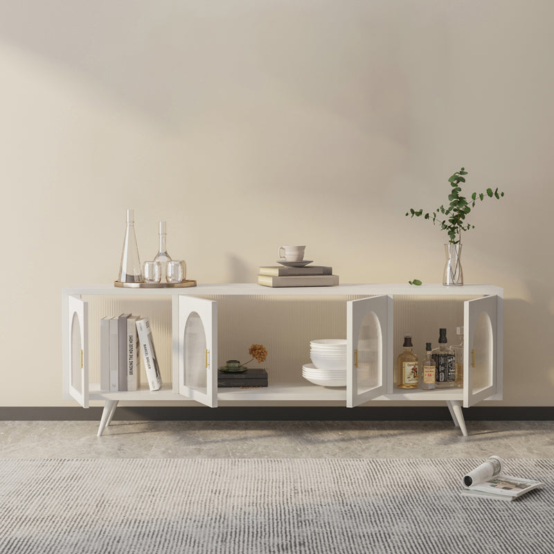 Consola de televisión de estilo industrial de almacenamiento de almacenamiento de TV de 19.69 "con puertas con puertas