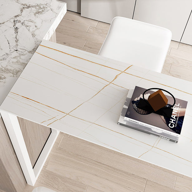 Stone Bar Table Traditional Luxury Bar Dining Table with Sled Base Clearhalo 'Bar Furniture' 'Bar Tables' 'bar_tables' 'furn' 'furn_bar_tables' 'Furniture' 'Kitchen & Dining Furniture' 5380923