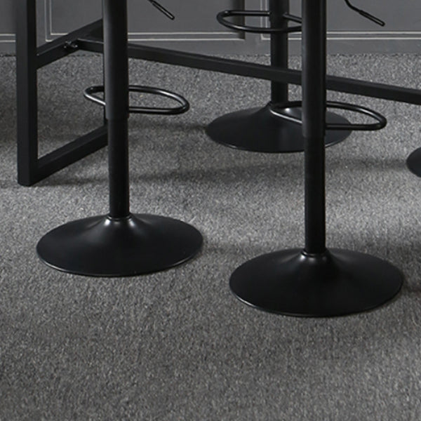 Taburete de contra-altura ajustable interior con taburete giratorio de cuero de cuero