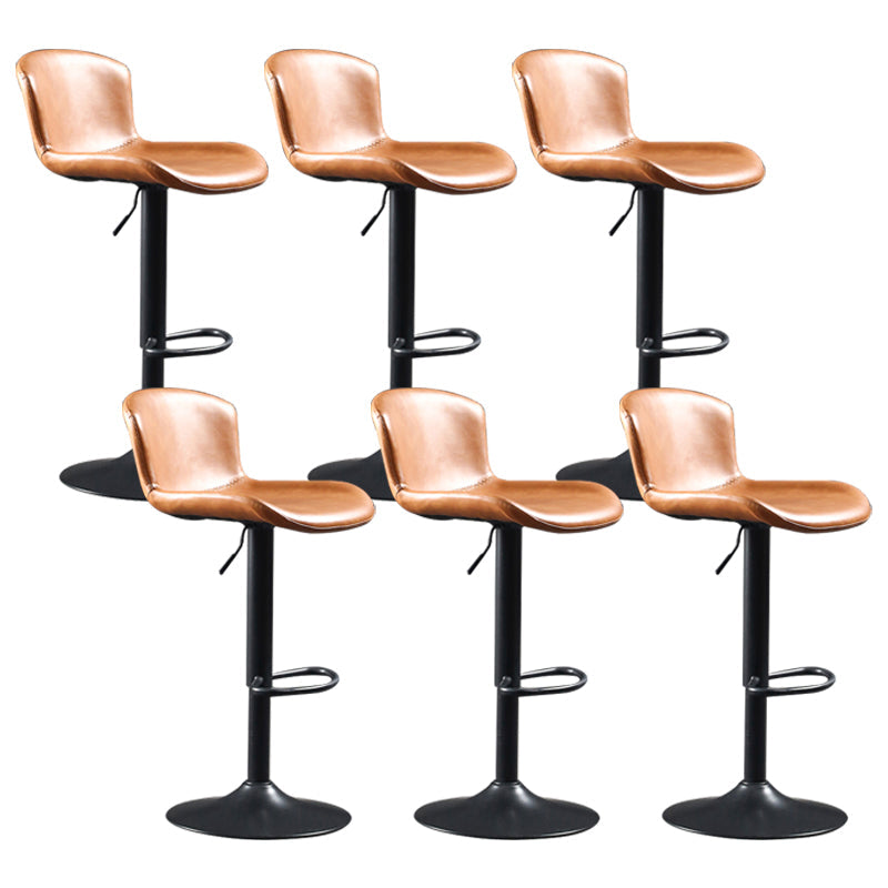 Taburete de contra-altura ajustable interior con taburete giratorio de cuero de cuero