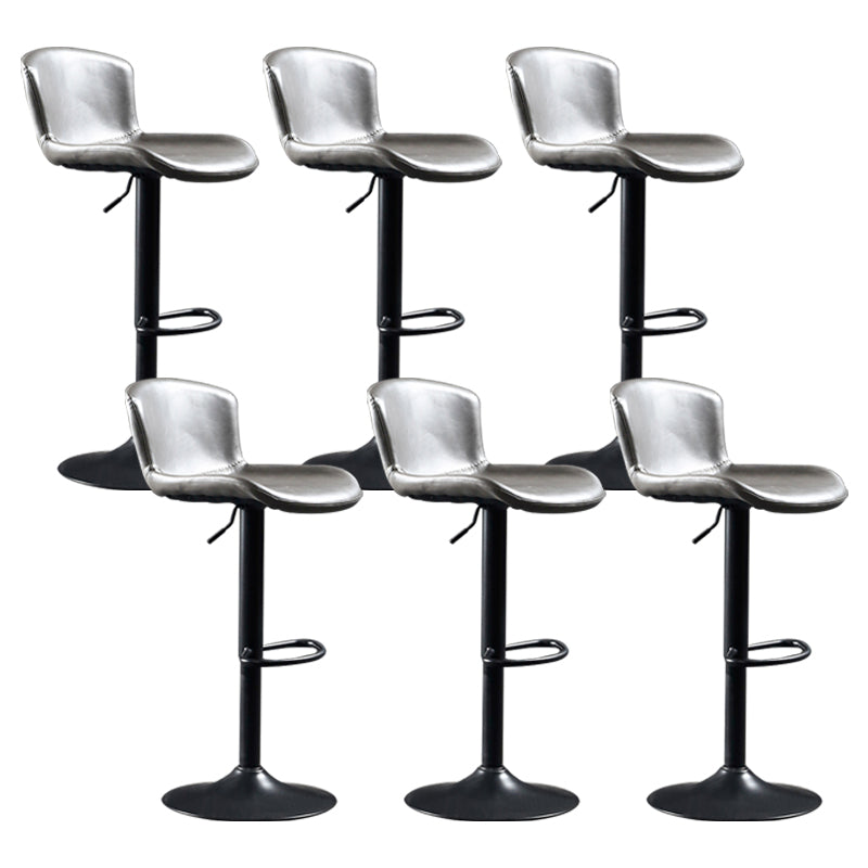 Taburete de contra-altura ajustable interior con taburete giratorio de cuero de cuero