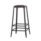 Tabouret de bar en cuir PU de style de style industriel avec des jambes en métal pour restaurant