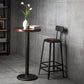 Tabouret de bar en cuir PU de style de style industriel avec des jambes en métal pour restaurant