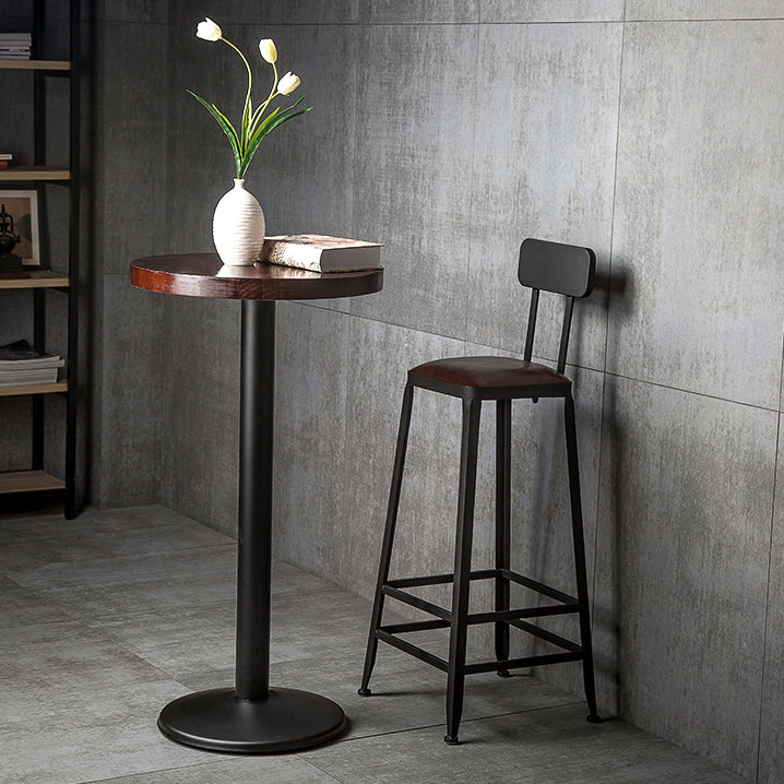 Tabouret de bar en cuir PU de style de style industriel avec des jambes en métal pour restaurant