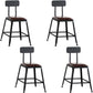 Tabouret de bar en cuir PU de style de style industriel avec des jambes en métal pour restaurant