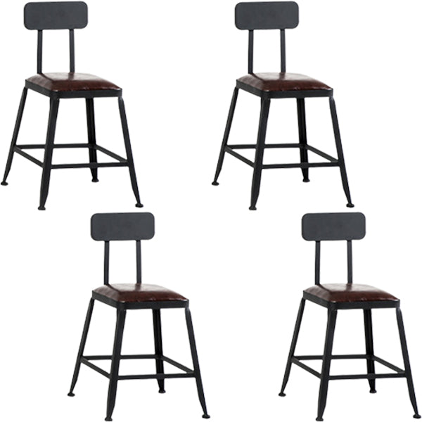Tabouret de bar en cuir PU de style de style industriel avec des jambes en métal pour restaurant