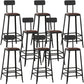 Tabouret de bar en cuir PU de style de style industriel avec des jambes en métal pour restaurant