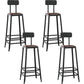 Tabouret de bar en cuir PU de style de style industriel avec des jambes en métal pour restaurant