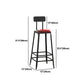 Tabouret de bar en cuir PU de style de style industriel avec des jambes en métal pour restaurant