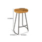 Tabouret de comptoir en bois de style bars de style industriel avec des jambes en métal pour le restaurant